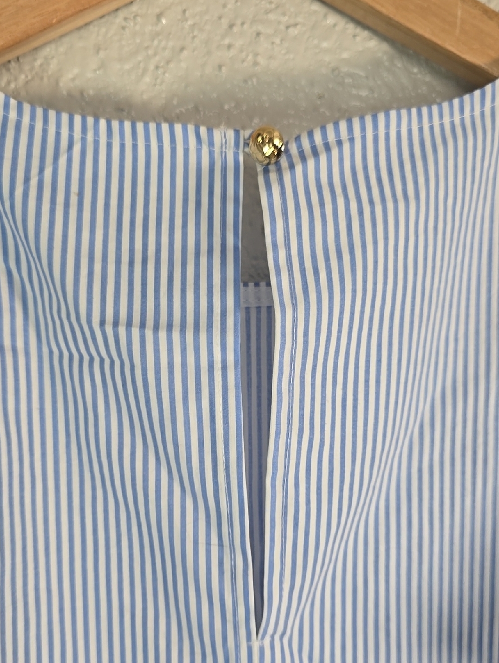 Draper James Classic Blue Pinstripe Short Sleeve Top - Picture 7 of 9